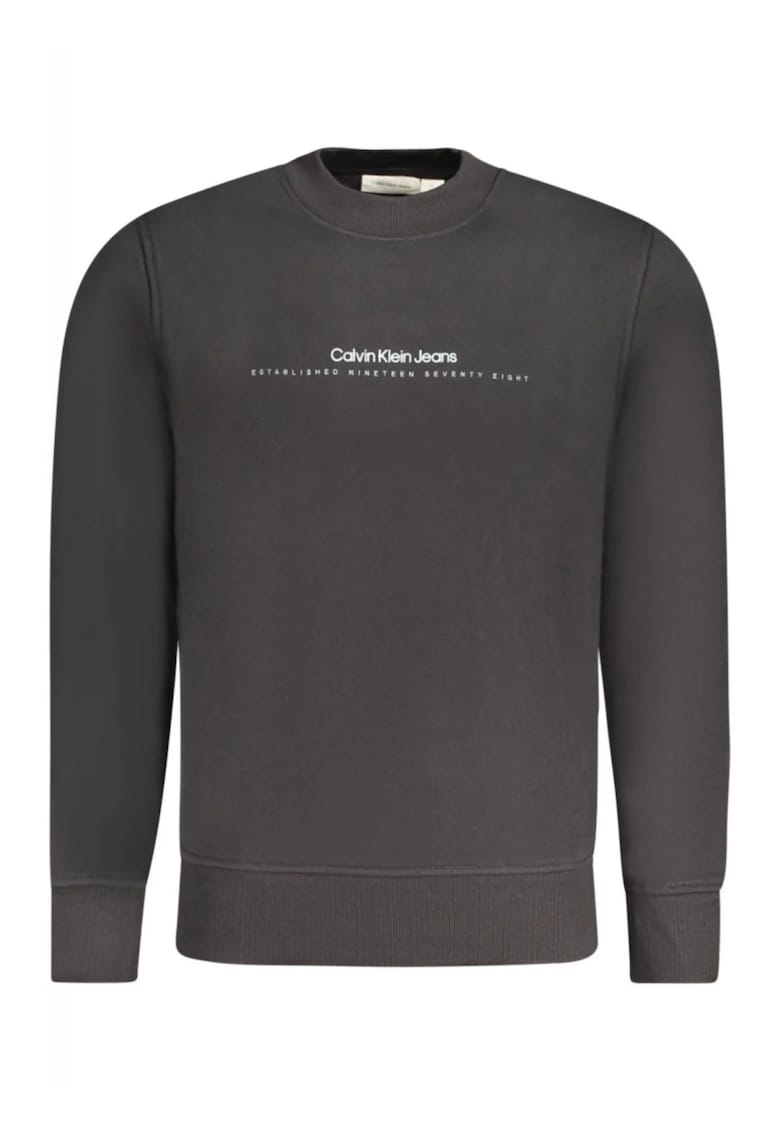 Bluza barbati - cu imprimeu cu logo - Regular fit - - Negru