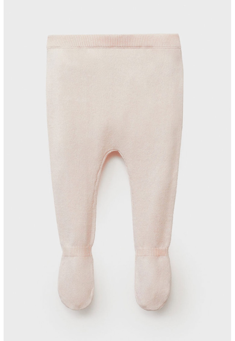Pantaloni tricotati cu botosei - Roz prafuit