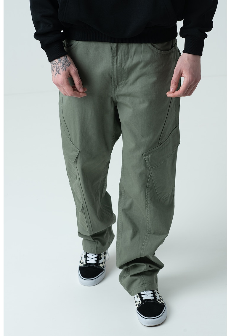 Pantaloni cargo cu croiala ampla