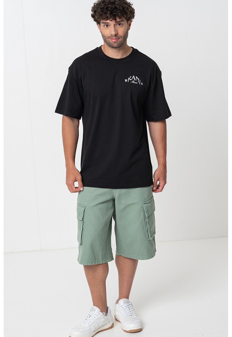 Tricou cu imprimeu logo - Verde/Negru