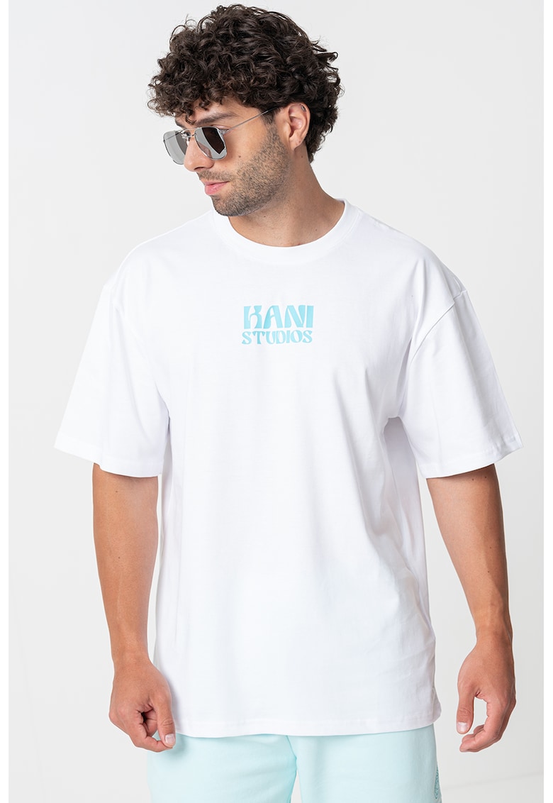 Tricou cu imprimeu logo - Alb