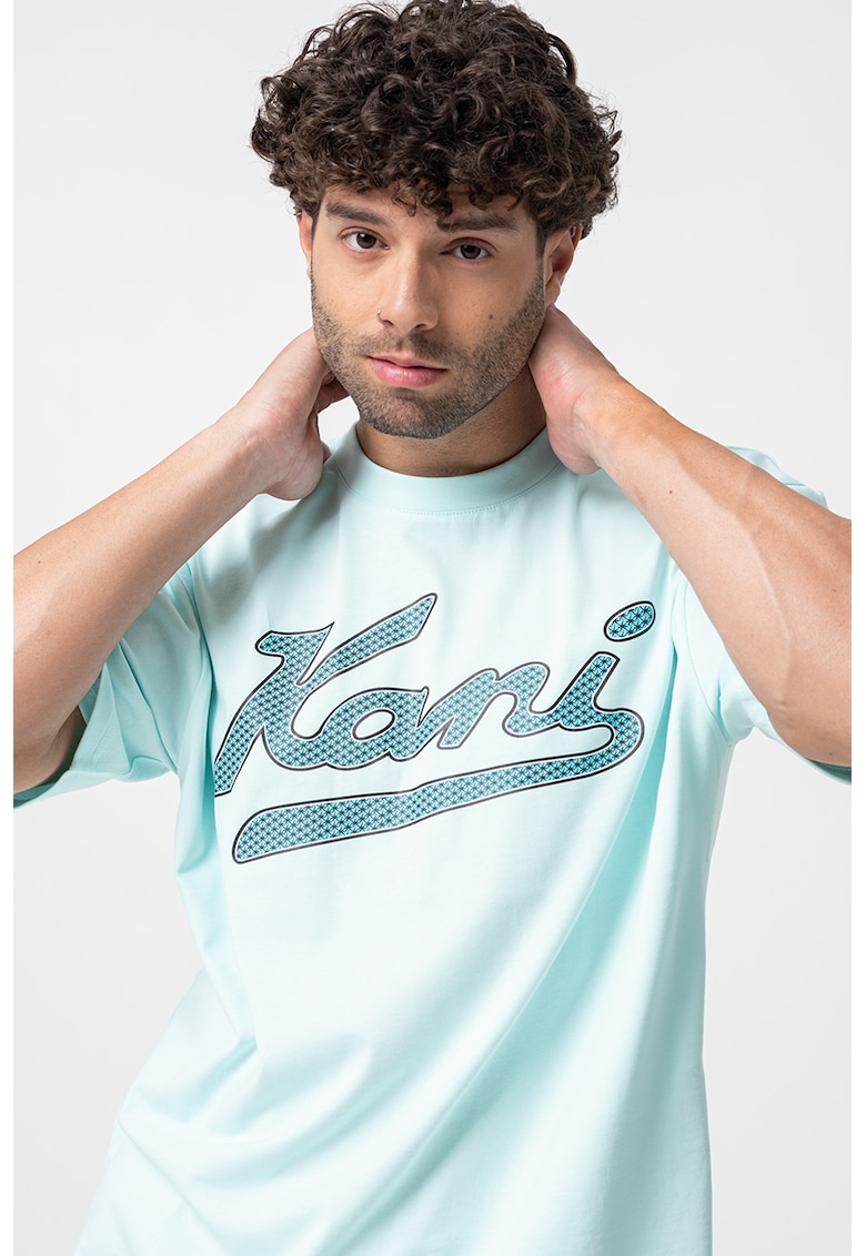 Tricou cu imprimeu logo - Turcoaz