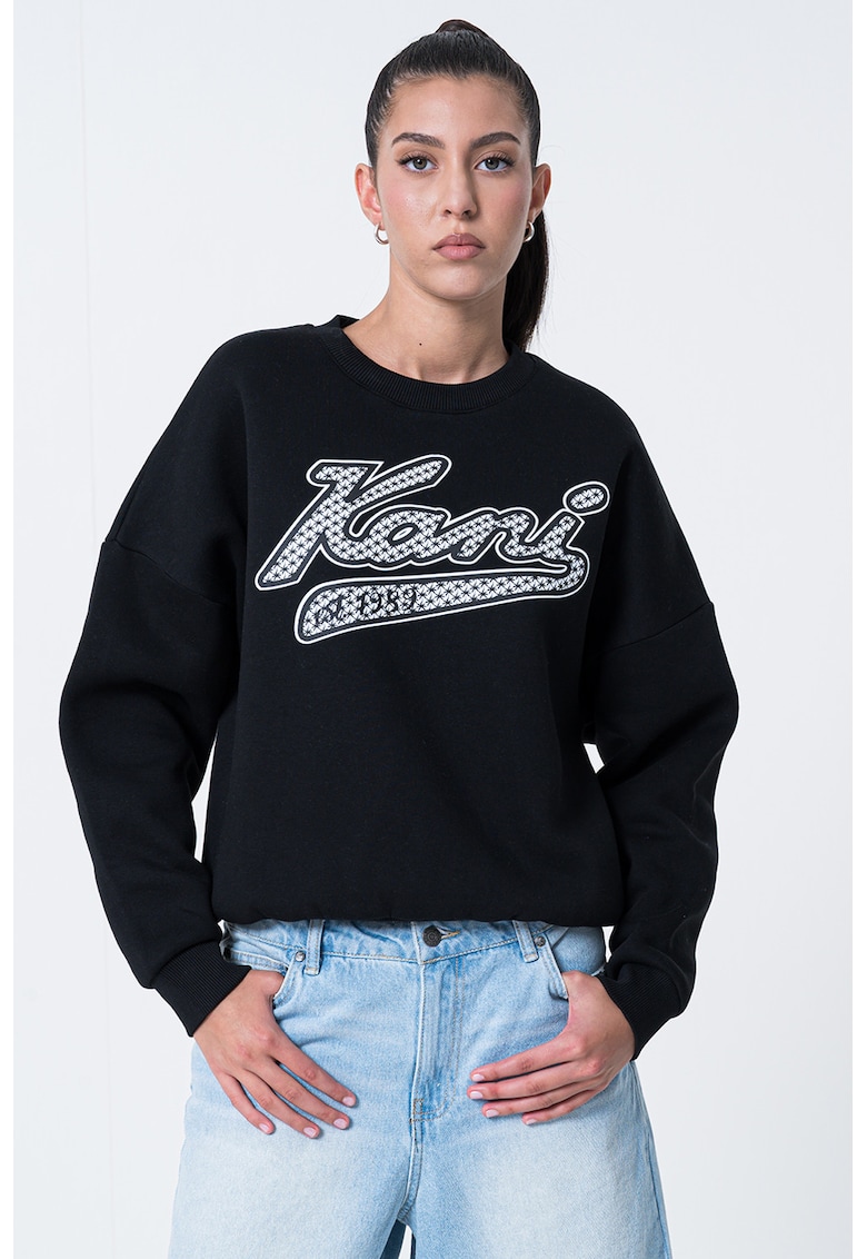 Bluza de trening cu logo - din amestec de bumbac