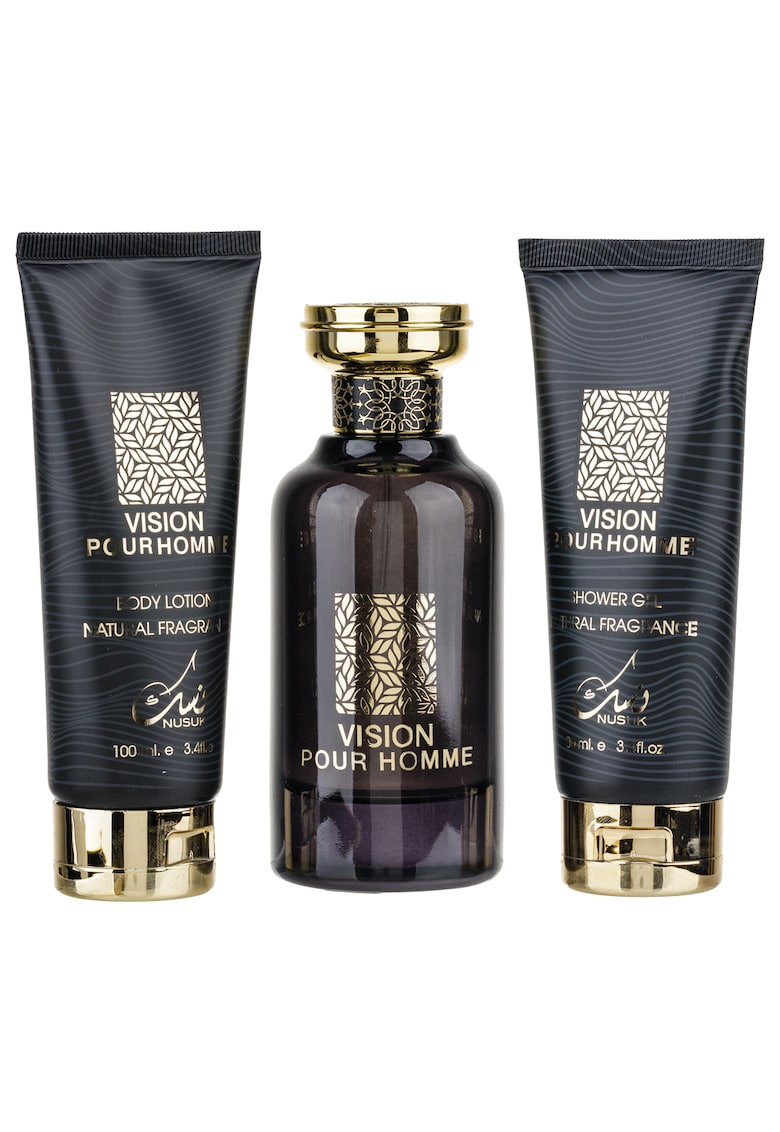 Set Cadou Vision Pour Homme Apa de Parfum 100ml + Gel De Dus 100ml + Lotiune de corp 100ml -