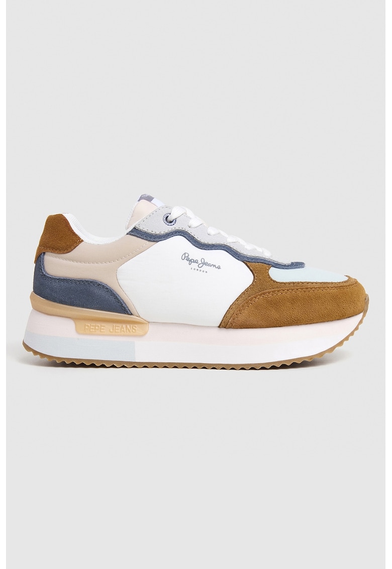 Pantofi sport din piele intoarsa si piele ecologica