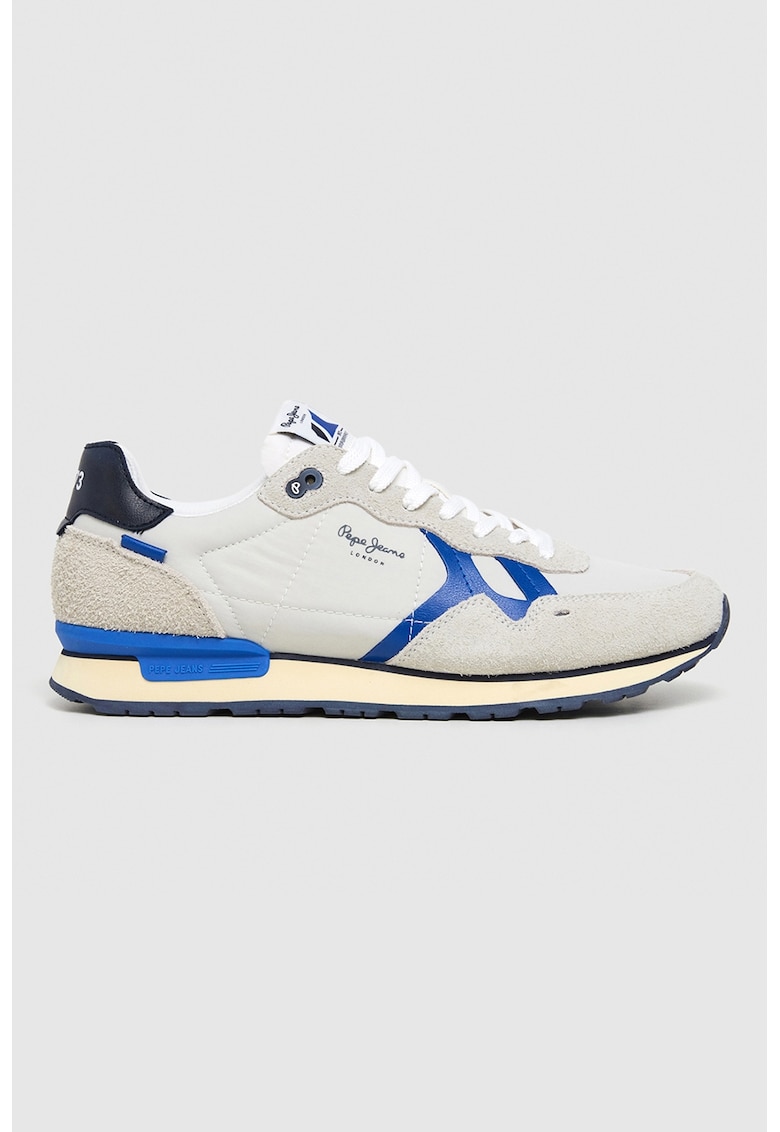 Pantofi sport cu insertii din piele intoarsa