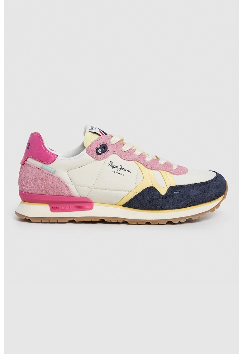 Pantofi sport cu garnituri din piele intoarsa