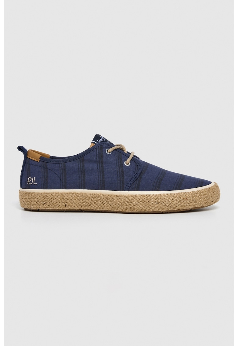 Pantofi din material textil cu segmente de piele intoarsa Pantofi din material textil cu segmente de piele intoarsa