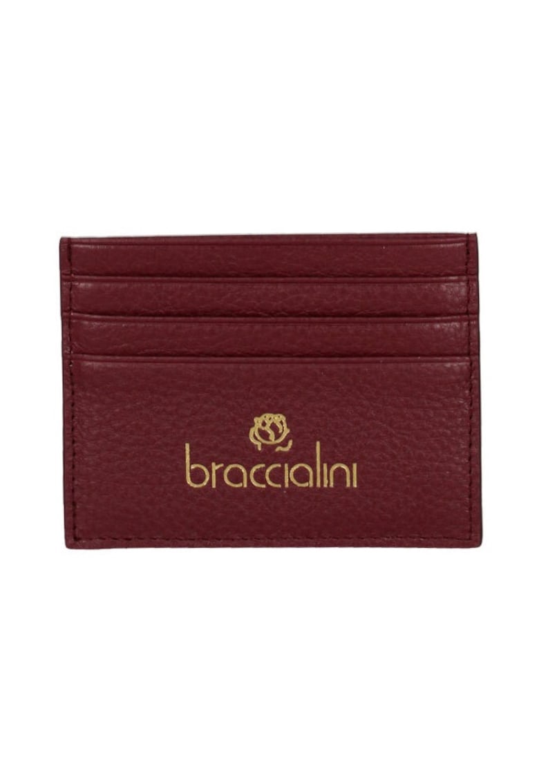 Portcart din piele - Visiniu