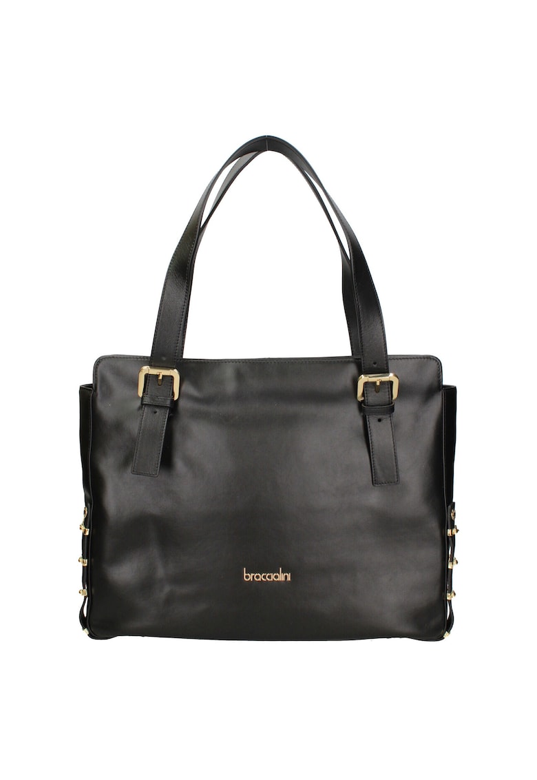 Geanta tote din piele cu lanturi decorative