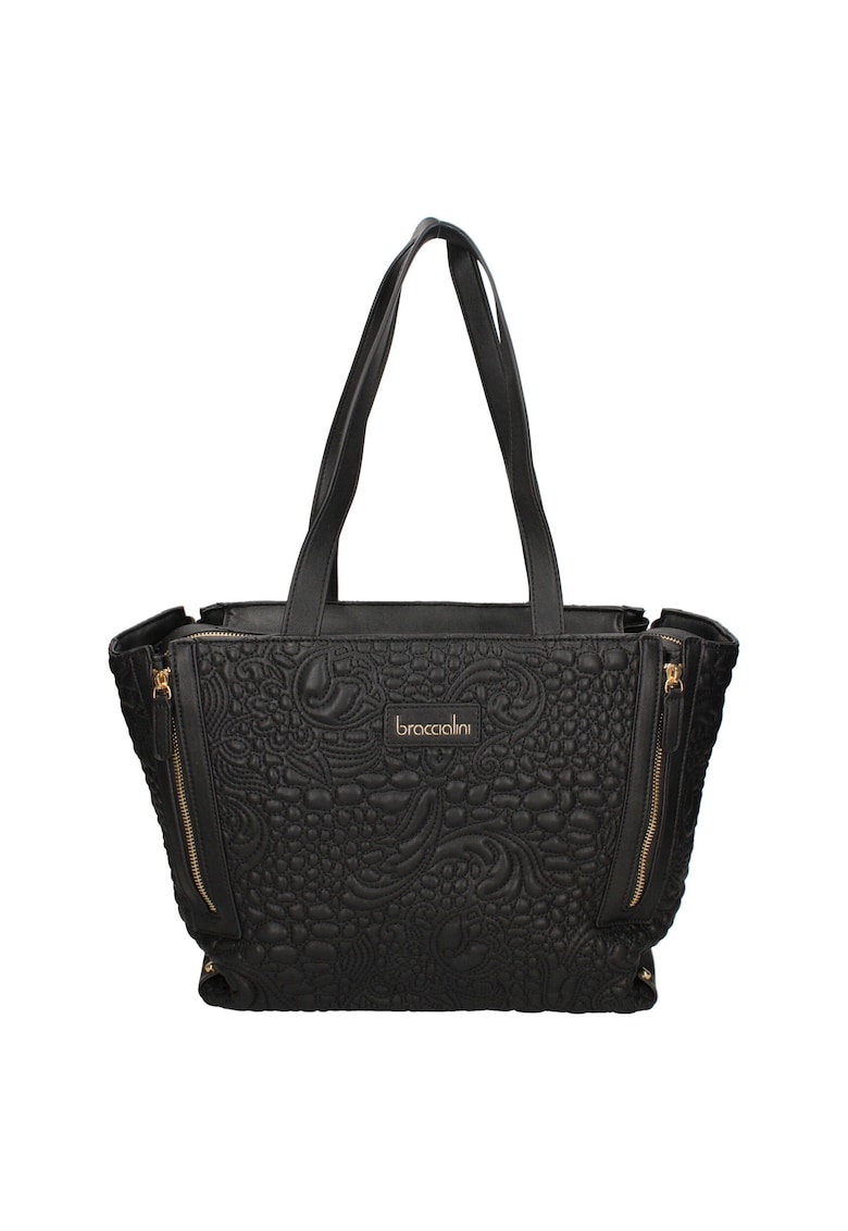 Geanta shopper cu cusaturi decorative