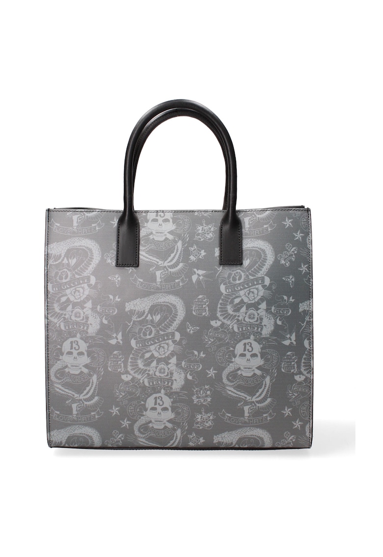 John Richmon - Geanta tote din piele cu model