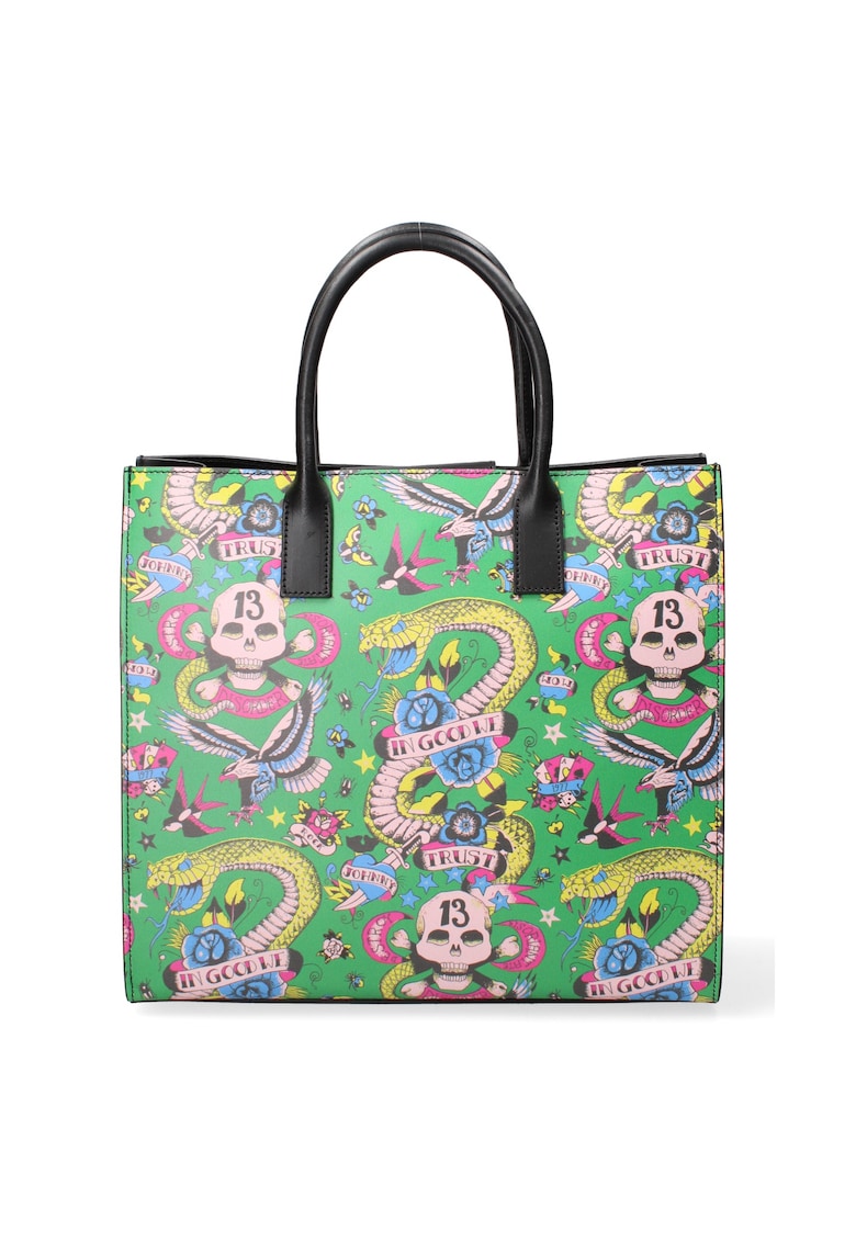 Geanta tote din piele cu model