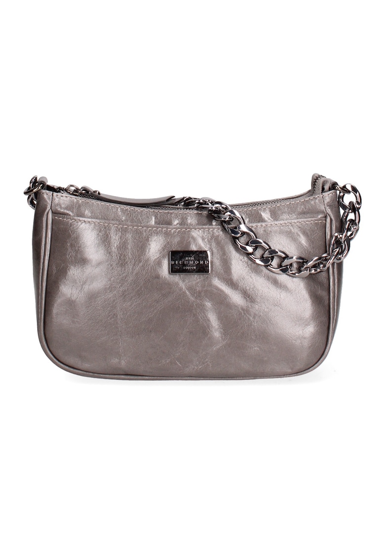 Geanta din piele cu bareta de umar din lant