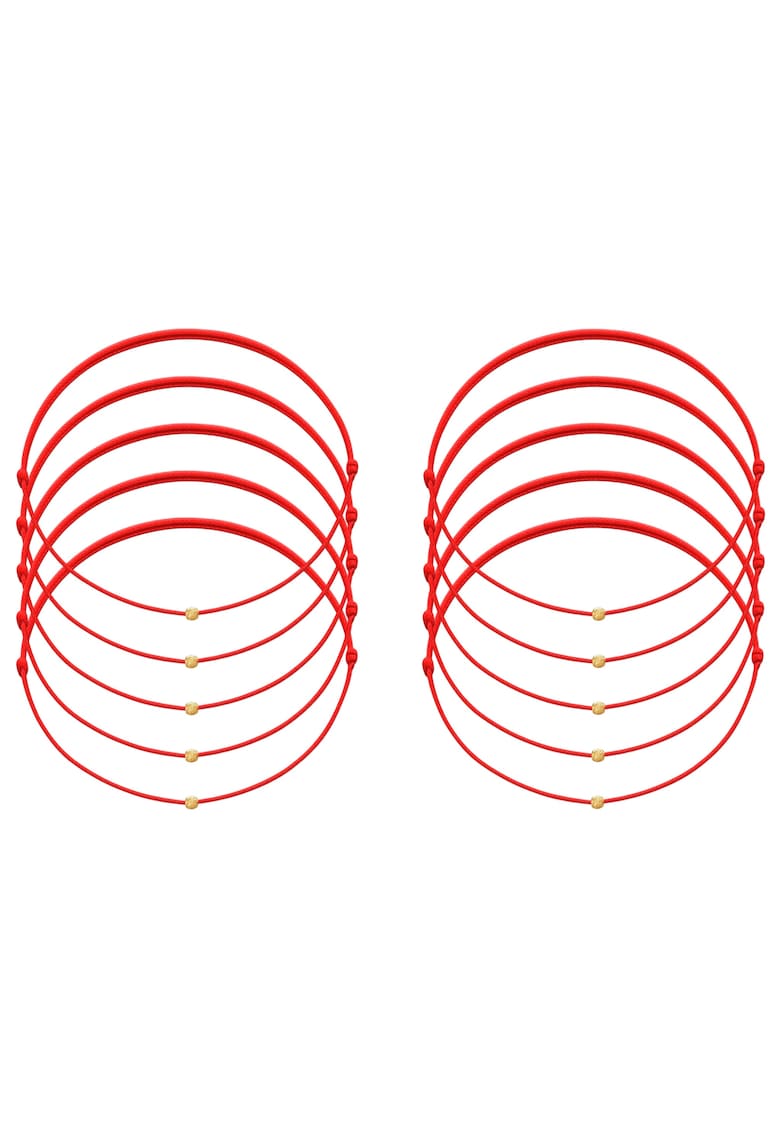 Set 10 bratari Martisor cu Cristale Swarovski snur rosu reglabil - 1 Marsstie