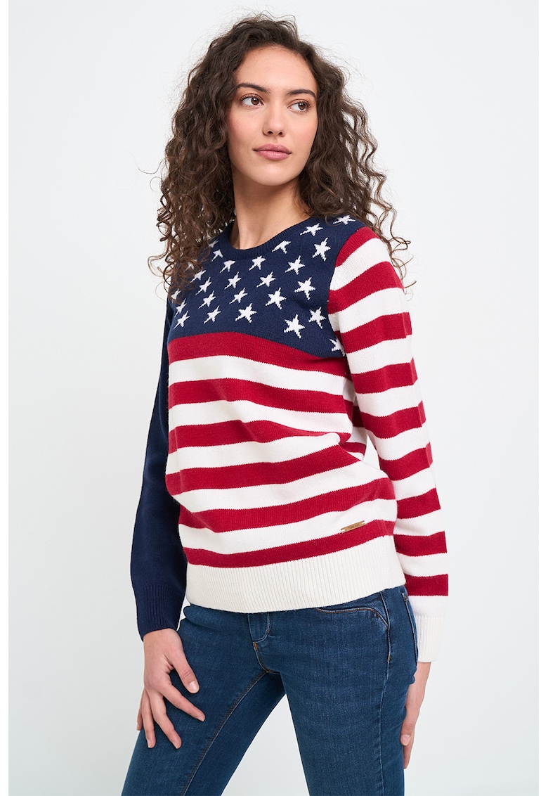 Pulover cu steagul american