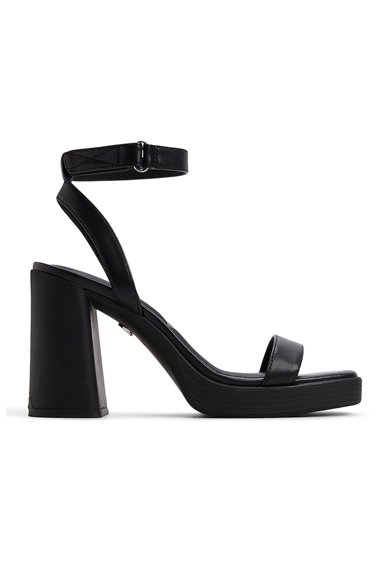 Sandale de piele cu toc masiv Berade - Negru