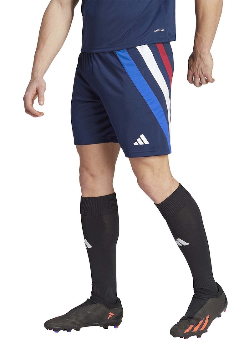 Pantaloni scurti pentru fotbal Fortore 23 - Albastru inchis/Alb optic