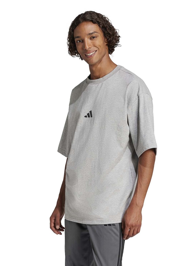 Tricou cu logo discret Future Icons - Gri melange