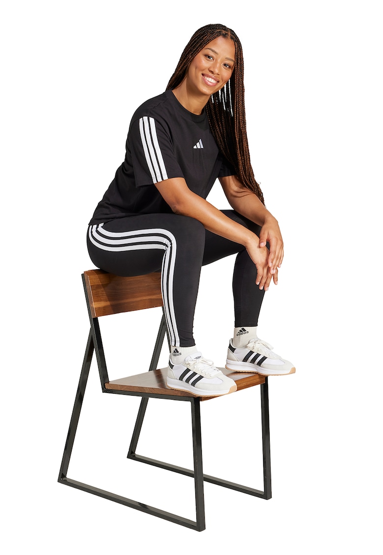 Tricou regular-fit din bumbac - Negru/Alb optic