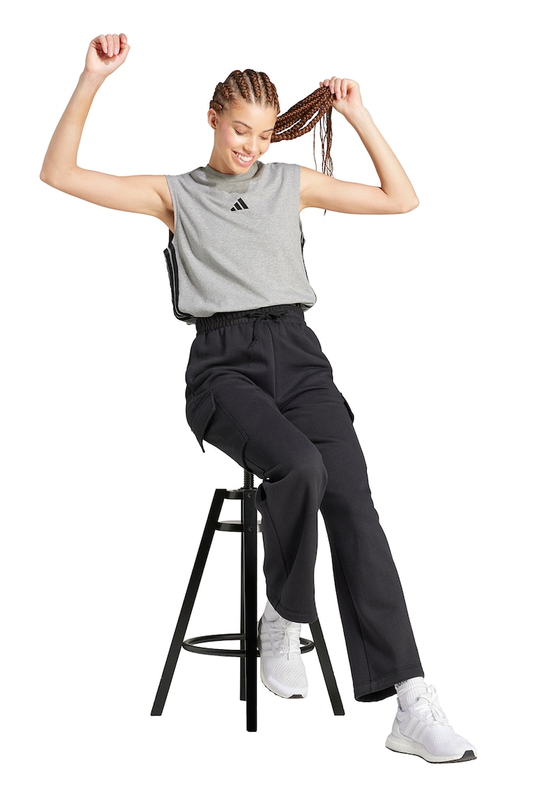 Pantaloni de trening din amestec de bumbac cu buzunare cargo