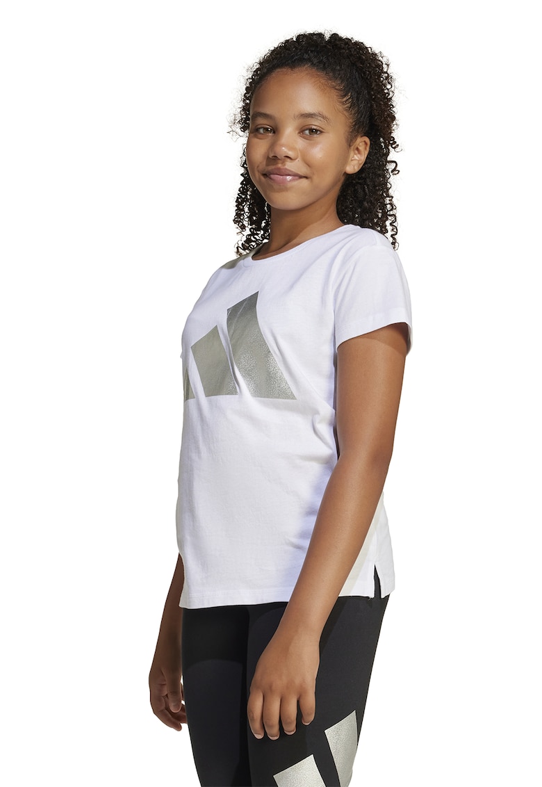 Tricou cu logo - Alb/Argintiu