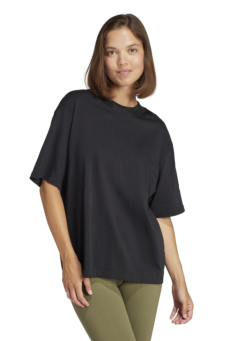 Tricou supradimensionat din bumbac - Negru