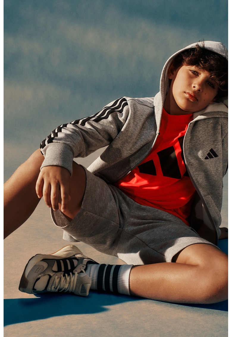 Tricou din bumbac cu imprimeu logo cauciucat - Rosu/Negru