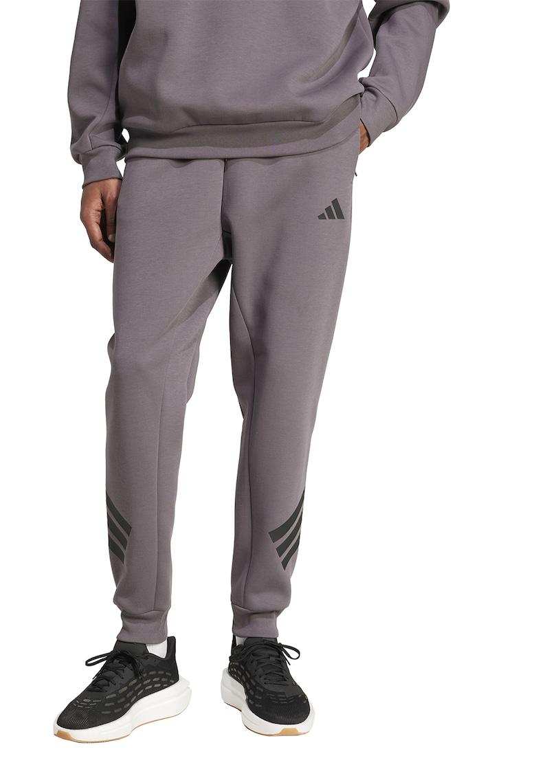 Pantaloni de trening din amestec de bumbac cu logo