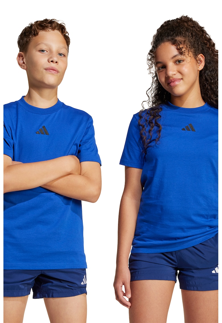 Tricou cu decolteu la baza gatului si detaliu logo