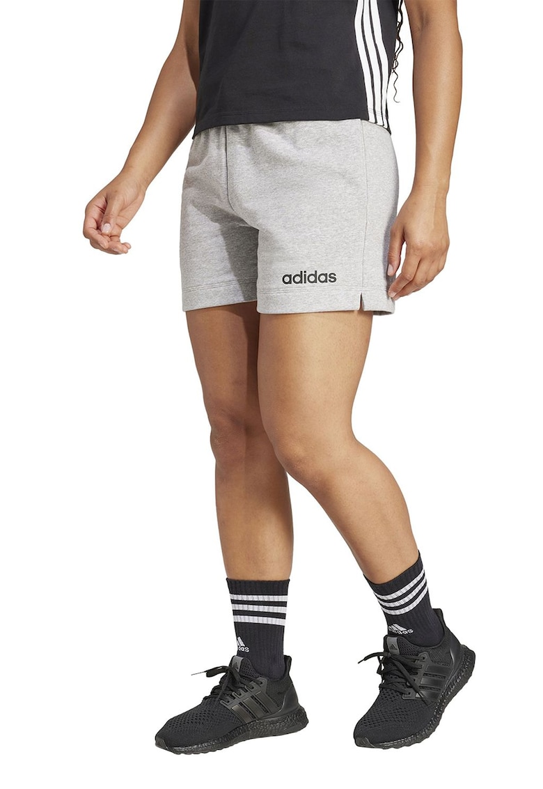 Pantaloni scurti din amestec de bumbac cu detaliu logo