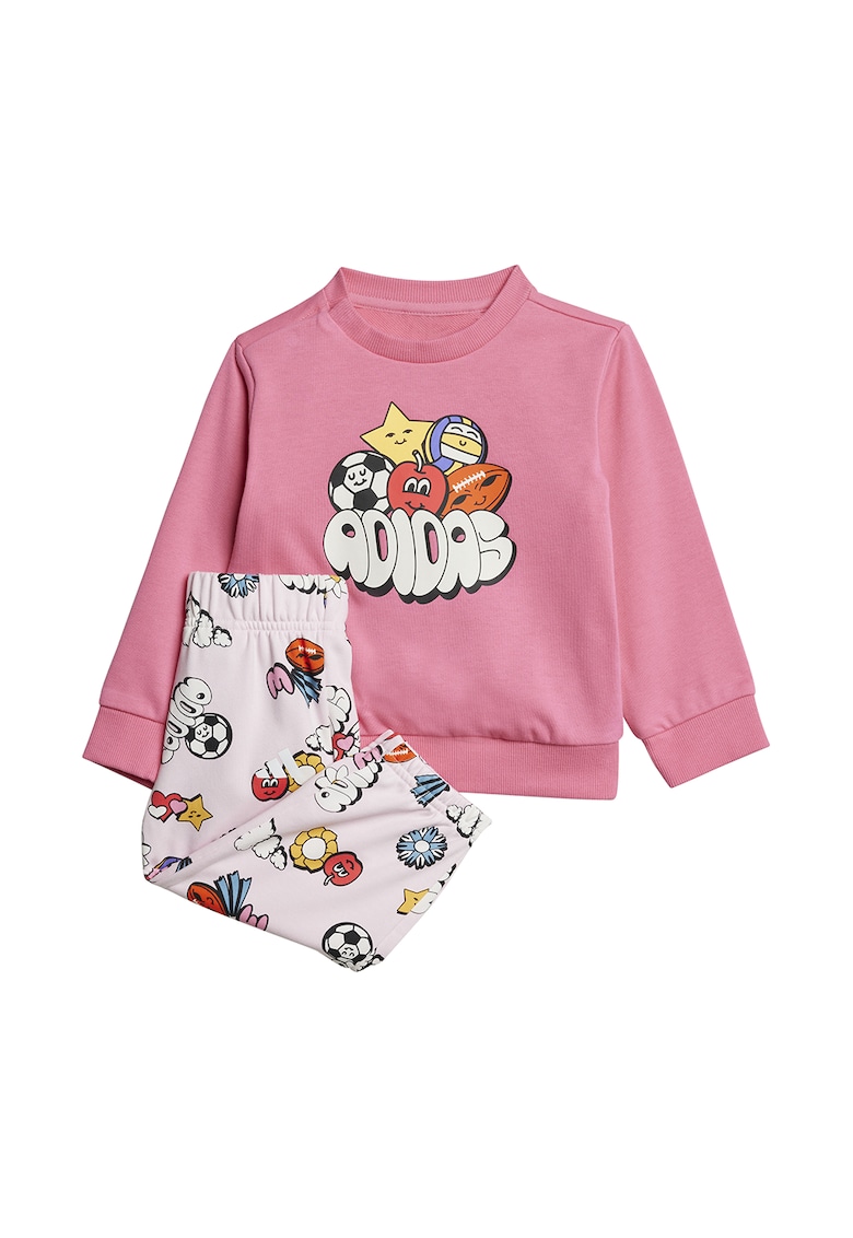 Set de pantaloni si bluza de trening cu imprimeu - 2 piese