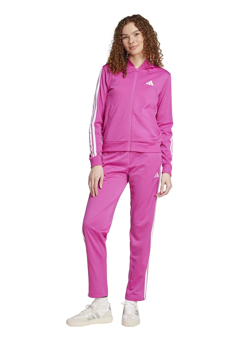 Trening cu logo si fermoar W ESS 3S TS - Alb/Roz