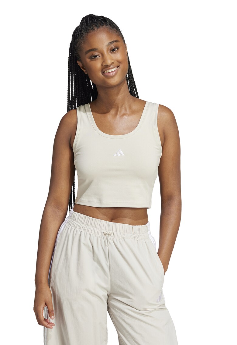 Top crop cu detaliu logo