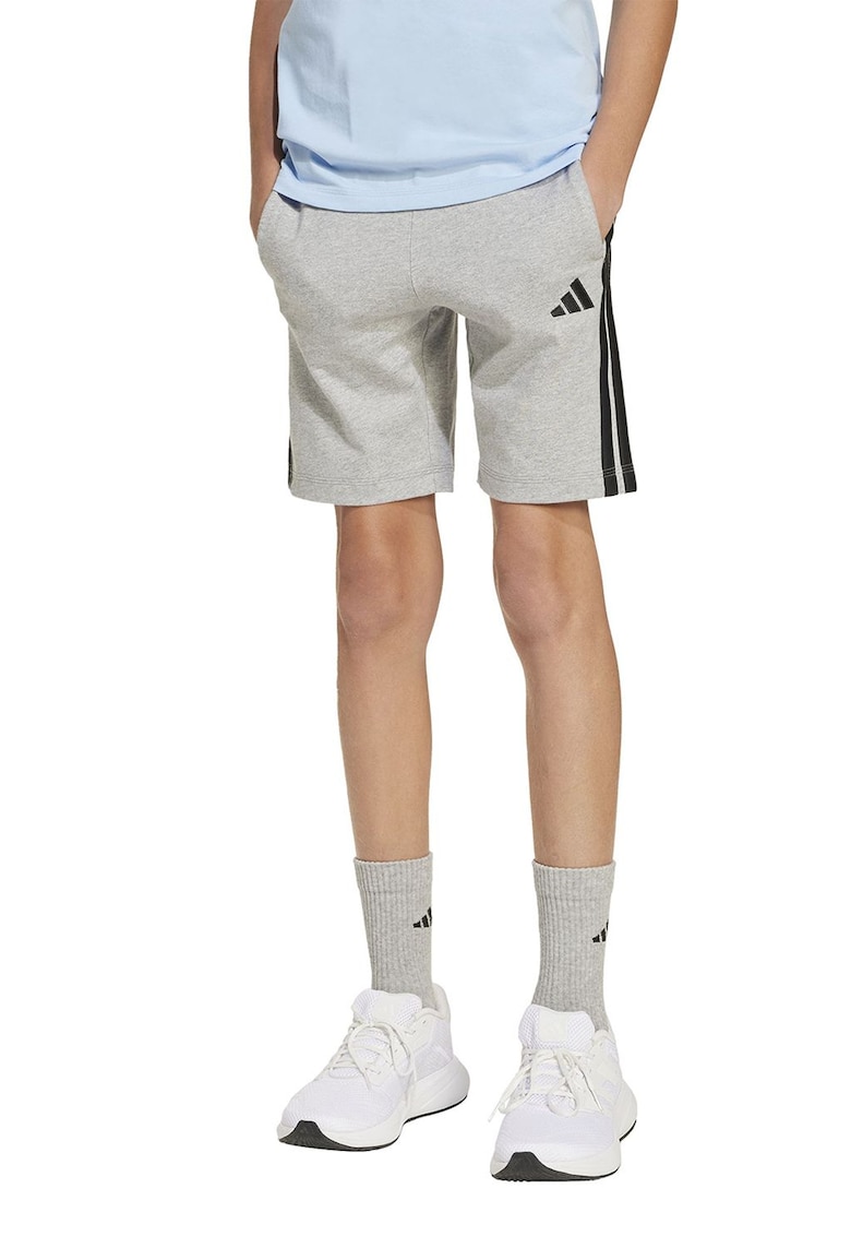 Pantaloni scurti cu snur si buzunare laterale - Gri inchis