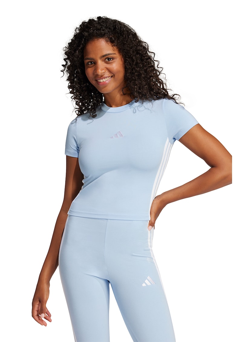 Tricou crop cu croiala slim-fit Essentials