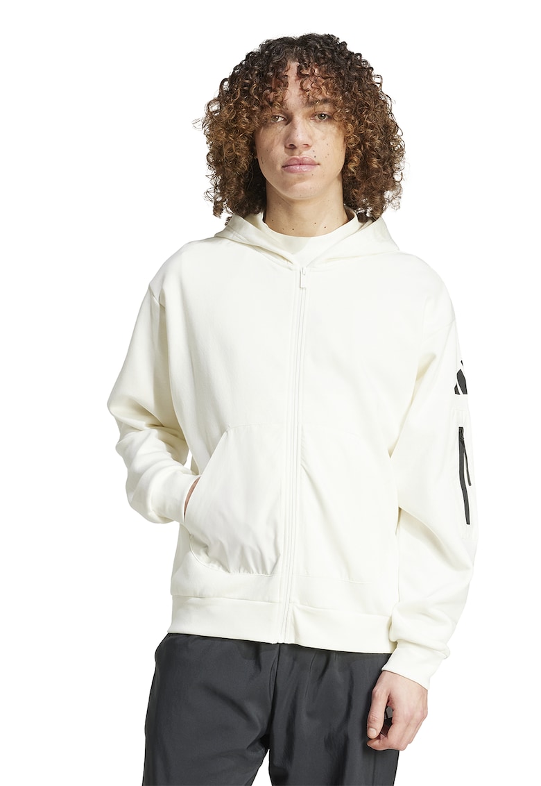 Hanorac cu maneci lungi si fermoar