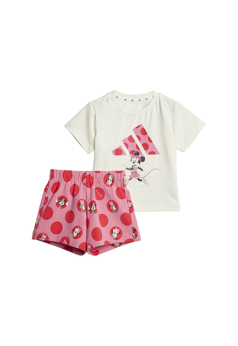 Set de tricou si pantaloni scurti din amestec de bumbac cu Minnie Mouse