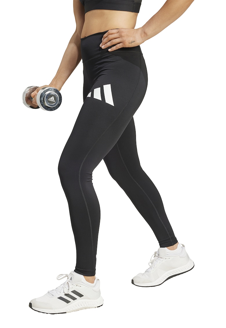 Colanti cu talie inalta si imprimeu logo pentru fitness