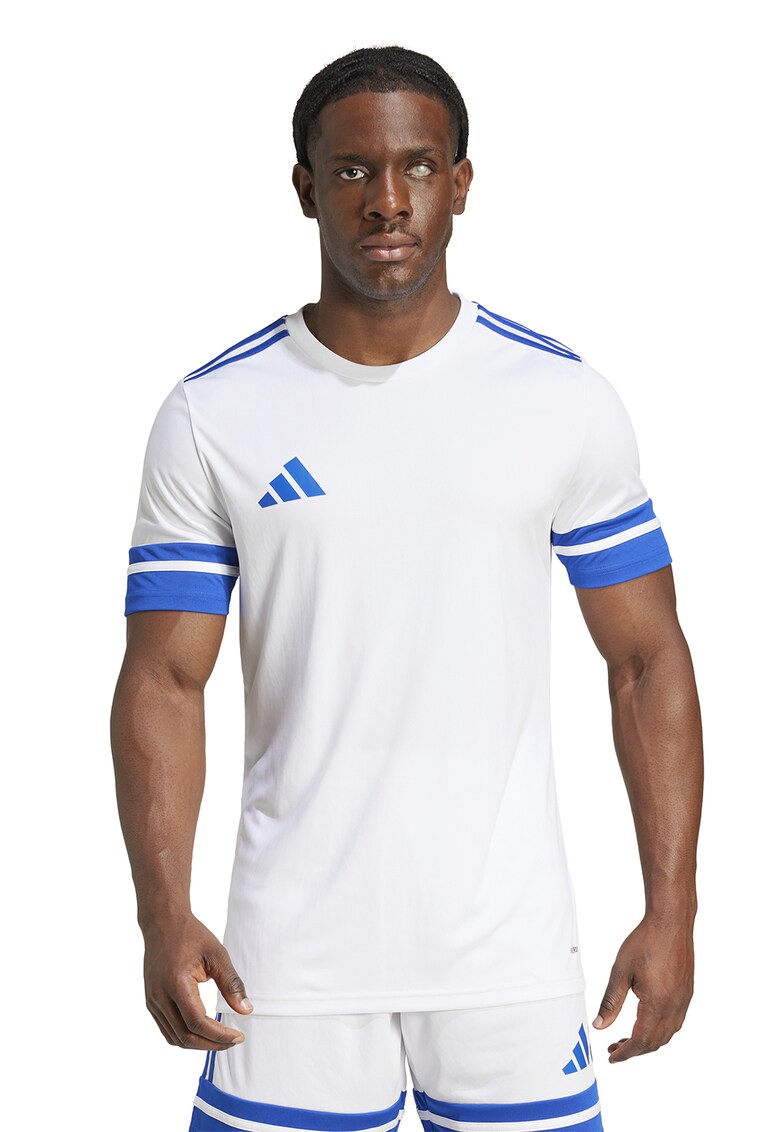 Tricou cu logo - pentru fotbal - Albastru royal/Alb optic