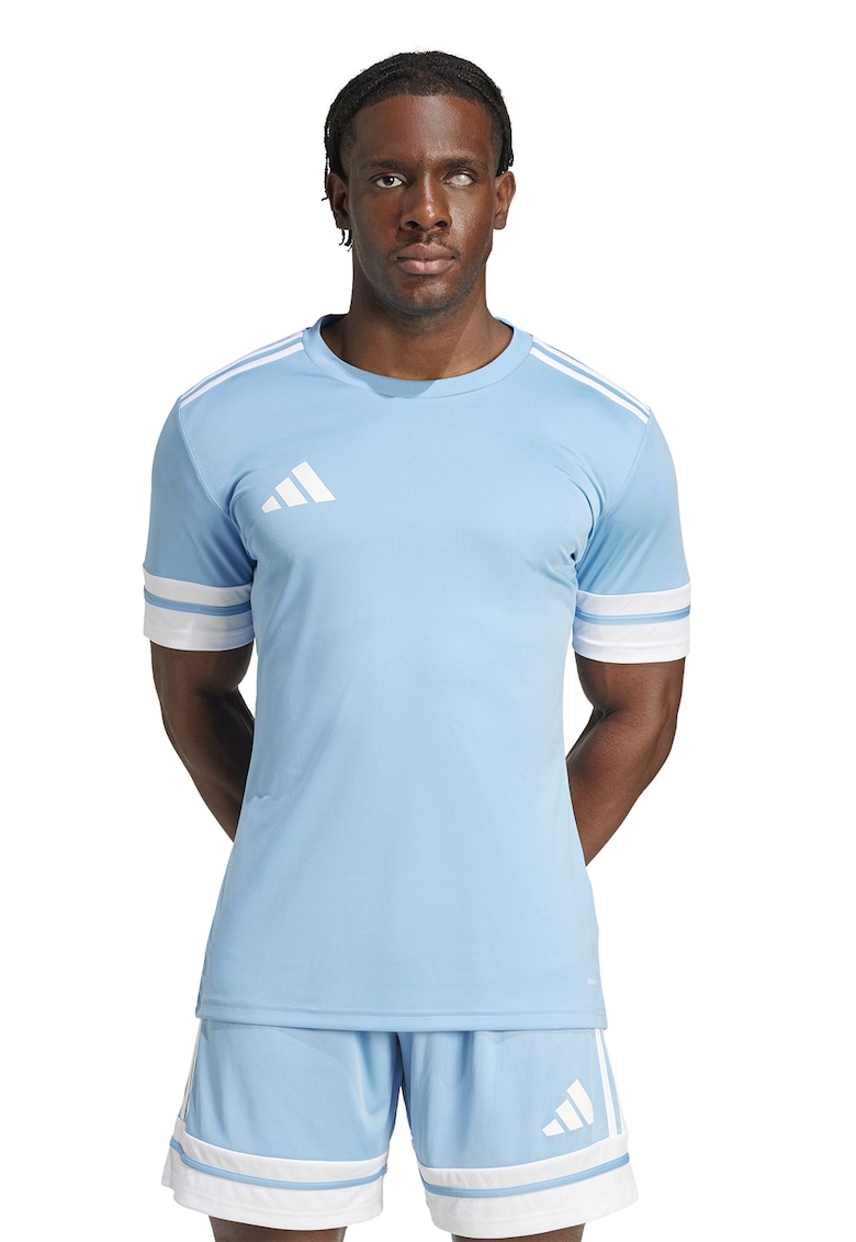 Tricou cu logo - pentru fotbal - Alb/Albastru glaciar