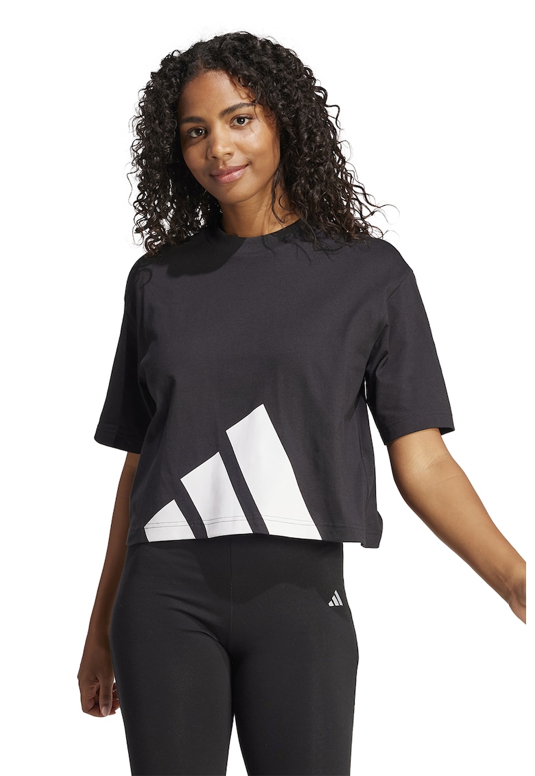 Tricou boyfriend crop lejer