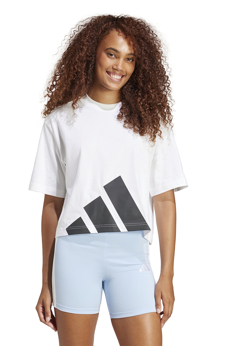 Tricou boyfriend crop lejer