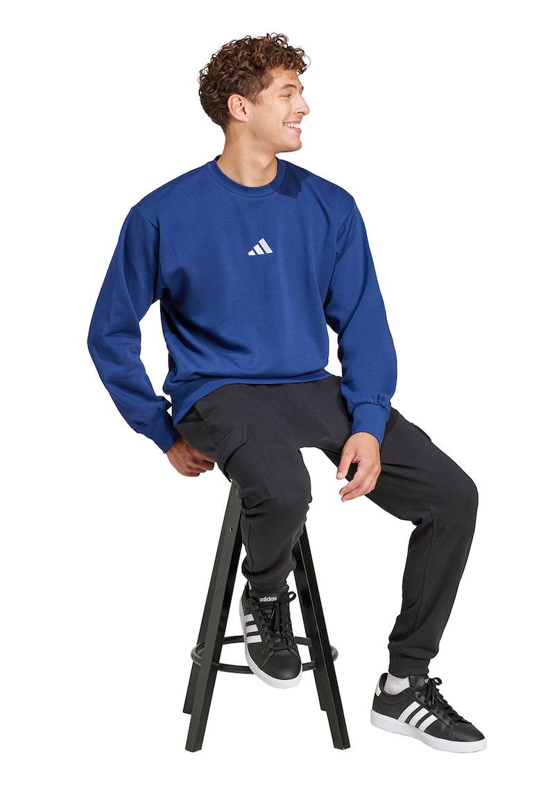 Bluza de trening din amestec de bumbac Feelcozy - Alb/Albastru inchis