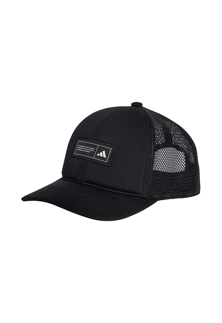 Sapca trucker unisex cu logo si capsa pe partea din spate