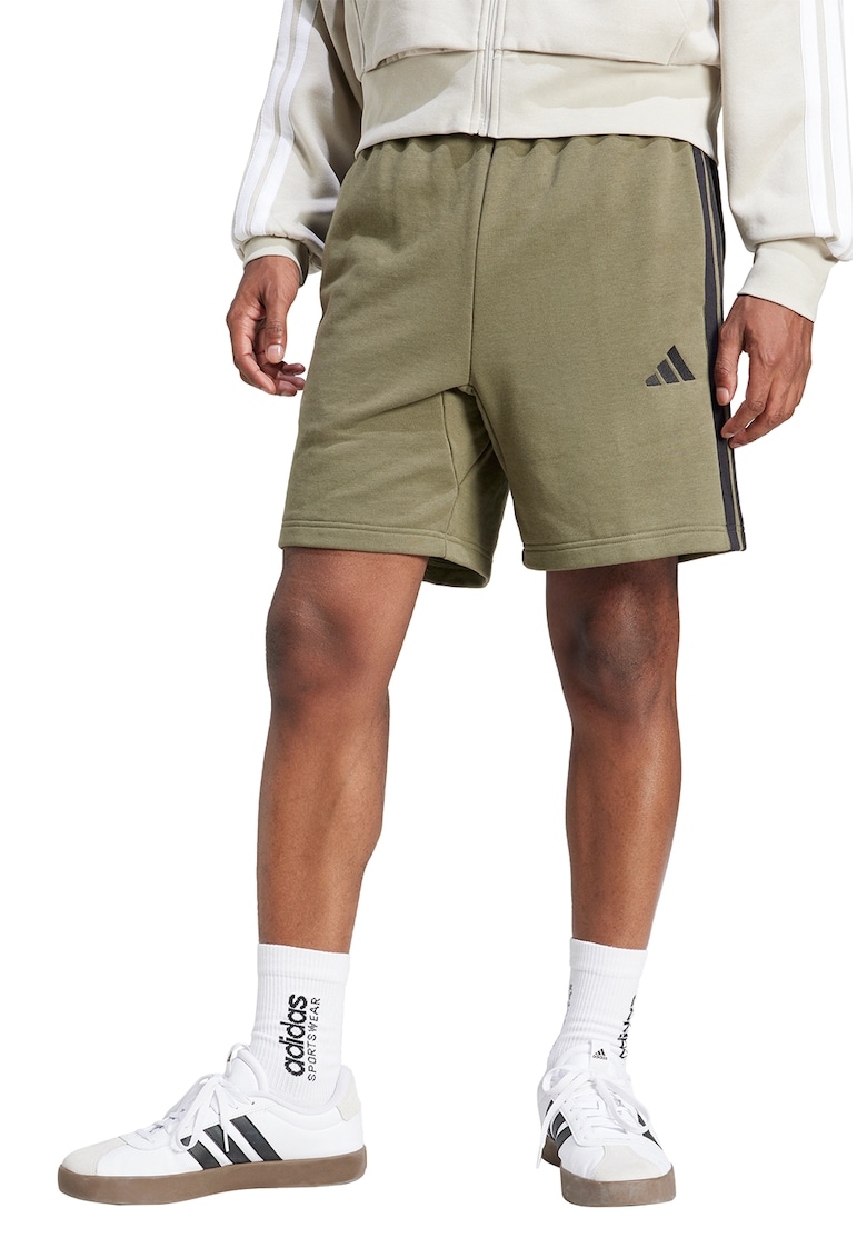Bermude Essentials 3-Stripes - Negru/Kaki