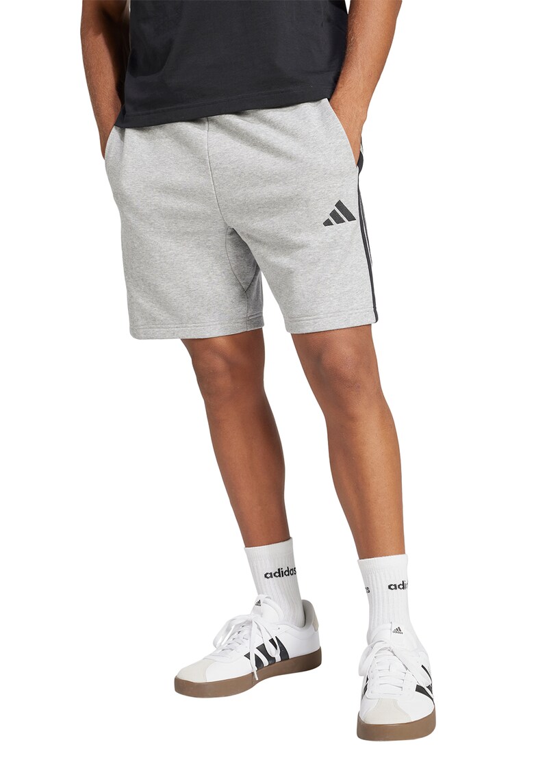 Bermude Essentials 3-Stripes - Negru/Gri deschis melange