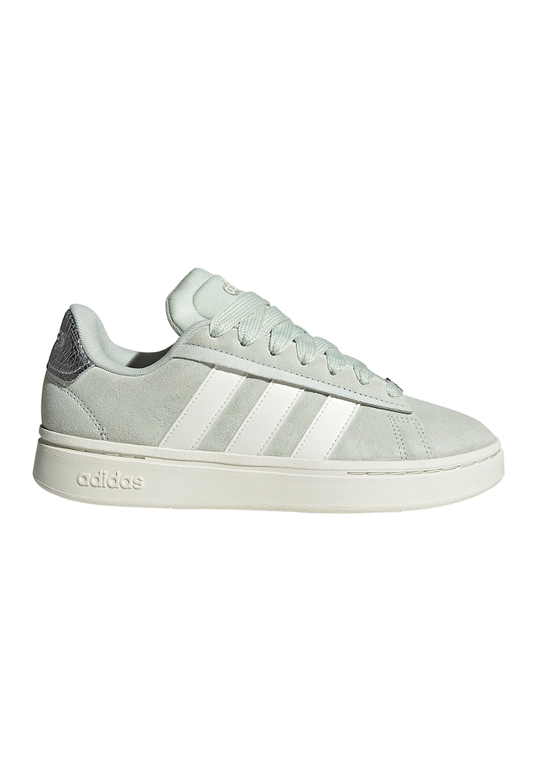 Pantofi sport de piele intoarsa Grand Court Alpha - Alb/Verde pal