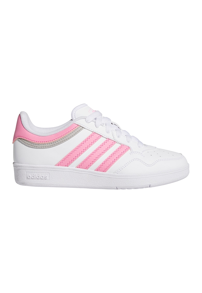 Pantofi sport de piele ecologica Hoops 4.0 - Alb/Roz pastel