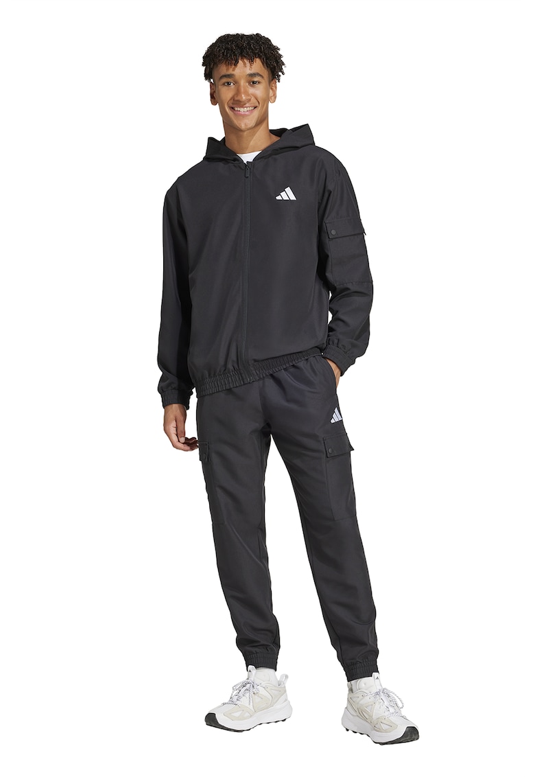Trening regular fit cu logo - Negru